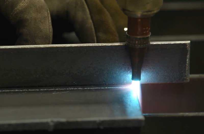 Gas cutting process